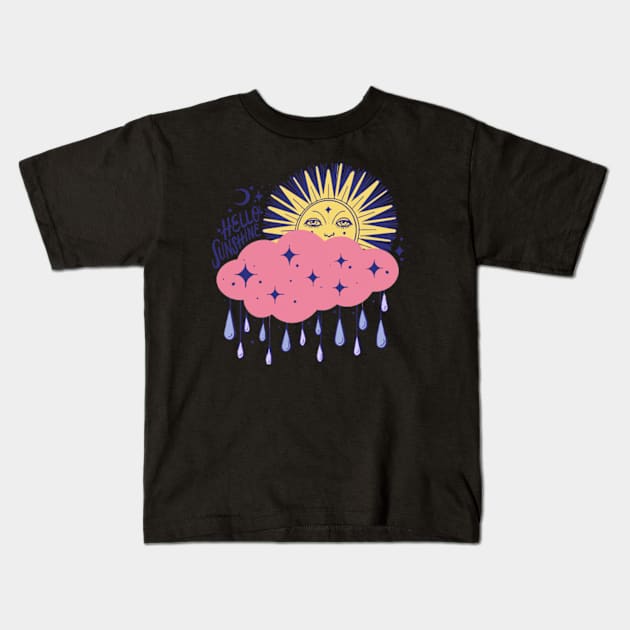 Hello sunshine Kids T-Shirt by cloutmantahnee